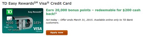 td bank credit card offer $200|TD Extends $200 Signup Bonus on Cash Rewards And Easy .